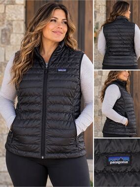 Patagonia Nano Women's XL Black Lightweight Down Vest